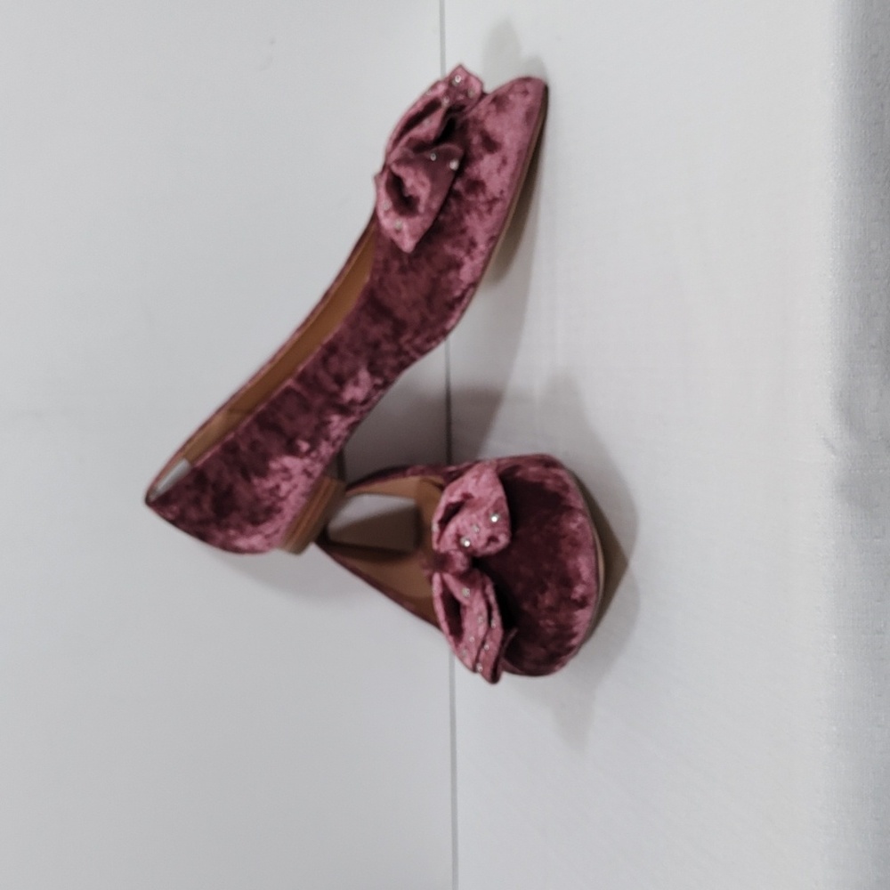 H400 Comfortview dark rose velvet Lilian flats 10W NIB